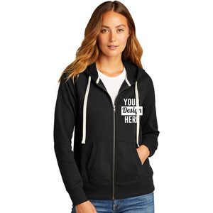 Sudadera con capucha DT8103 con cremallera completa y logotipo personalizado para mujer - Product Image 1