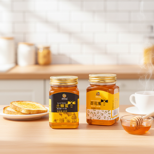 Miel d'acacia naturel brut et miel multifloral sauvage de haute qualité pour apiculteurs, bouteille de 500g, OEM/ODM disponible - Product Image 1