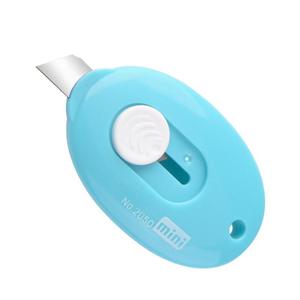 Mini cuchillo utilitario No.2081, mini hoja de acero inoxidable, cuerpo de plástico para embalaje, corte de papel de oficina, color aleatorio - Product Image 5