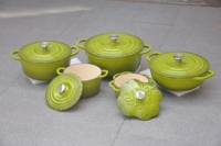 Vente directe d'usine - Ensemble de casseroles en fonte émaillée à parois épaisses - 5 pièces