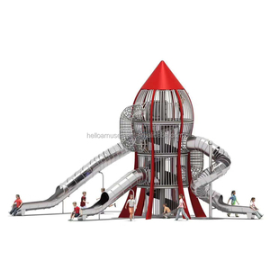 Công Viên Trẻ Em Ngoài Trời Sân Chơi Đặc Biệt Rộng Tùy Chỉnh Bằng Thép Không Gỉ Trượt Đối Với Công Viên Mountain Hill - Product Image 4