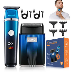 China's New Professional 3-in-1 LCD Display Hair Trimmer <b>Shaver</b> Set Rechargeable Barber Use With USB Power Source Explosive Port - Product Image 1