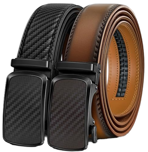 Nuevo Cinturón de Cuero Vacuno para Hombre, Casual, con Hebilla de Aleación de Cierre Automático, Duradero, 3 cm de Ancho, 120 cm de Largo - Product Image 1