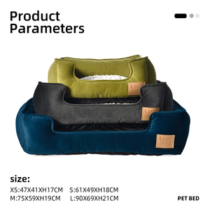 Luxuriöses Bolster-Haustierbett Großhandel Ultra-Weiches Plüsch-Hunde- und Katzennest Gemütliches Rechteckiges Haustier-Sofa - Product Image 3