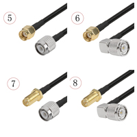 Kabel Koaksial RF LMR240 SMA ke TNC Male Female Jumper Kabel Ekstensi Antena Low Loss 50Ohm Kabel Komunikasi Luar Ruangan