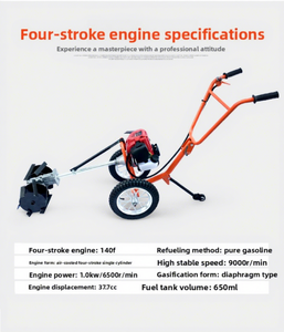 Industrial Walking Tractor Mini Tiller Machine Gasoline Powered Cultivator Garden Tools <b>Hand</b>-<b>propelled</b> Gasoline <b>Lawn</b> <b>Mower</b> Indus - Product Image 2