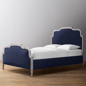 <span class=keywords><strong>Letto</strong></span> <span class=keywords><strong>singolo</strong></span> e matrimoniale in legno massello, stile country americano, con testiera alta intagliata, in tessuto vintage, per camera da <span class=keywords><strong>letto</strong></span> - Product Image 3