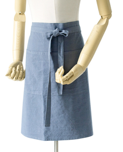 Tablier de serveur semi-court en coton personnalisé, anti-salissures, avec plusieurs couleurs et poches - Product Image 1