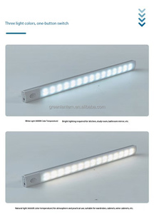 Lampe murale <span class=keywords><strong>LED</strong></span> <span class=keywords><strong>sans</strong></span> <span class=keywords><strong>fil</strong></span> rechargeable en aluminium moderne avec détecteur de mouvement, intensité réglable, pour <span class=keywords><strong>cuisine</strong></span>, 20/30/40 cm - Product Image 3
