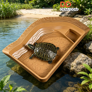 Bac de bain en forme de L épaissi et durable pour tortues – Bassin de bain courant pour tortues rouleaux-oreilles et tortues d'eau de Chine - Product Image 1