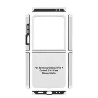 Coque de téléphone 3D 2-en-1 sublimable pour Samsung Galaxy Z Flip 4 5 6 7 FE, en TPU et PC, vierge pour impression par transfert thermique double