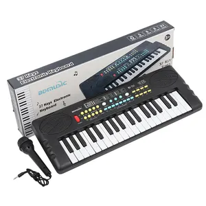 Çocuk oyuncak piyano müzikal 37 tuşları elektronik org elektronik klavye satılık mikrofon ile