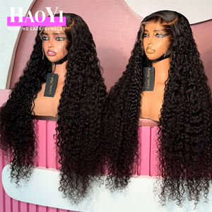 Perruque en cheveux humains bruts du Cambodge, Lace Front, densité 180, 30 pouces, ondulations profondes HD, Lace Frontal HD, avec baby hair - Product Image 3