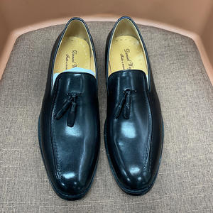 Nuevo traje de negocios formal de la marca de lujo Oxford, en negro y marrón, y zapatos para hombre. - Product Image 1