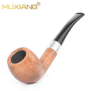 Muxiang Tobacco Pipe Straight Type Rosewood Aluminum Ring Handle 3mm Filter For Beginners - Product Image 2