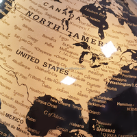 Globe de carte du monde rotatif de haute qualité Offre Spéciale Globe de terre en métal avec pays à bas prix