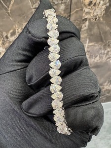 Most Selling Moissanite Diamond Bracelet in White Gold Plated Silver for Anniversary and Engagement <b>Gift</b> Bulk Supplier - Product Image 5