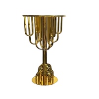 Support floral en métal doré brillant de haute qualité pour la décoration de mariage