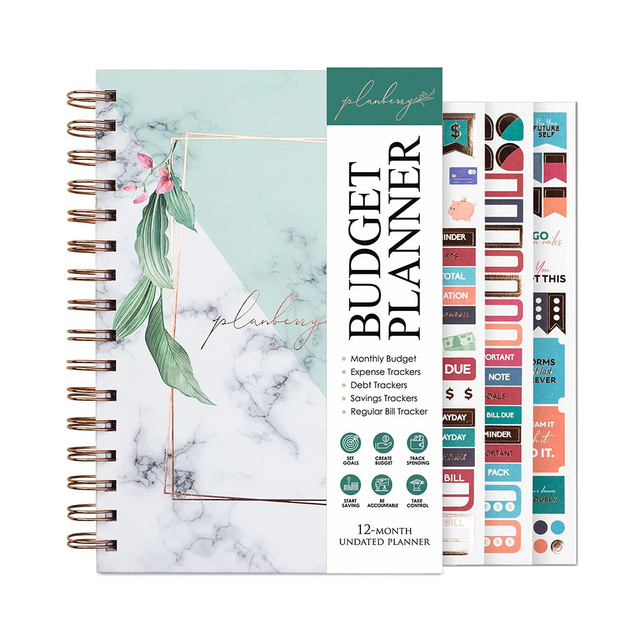 2024 Manufacturer Financial Tracker Binder Budget Planner Books Agenda Organizer With Sticker and Slipbox