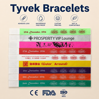 Bracelet de billetterie, Bracelet Tyvek, Bracelet en papier, Bracelets personnalisables