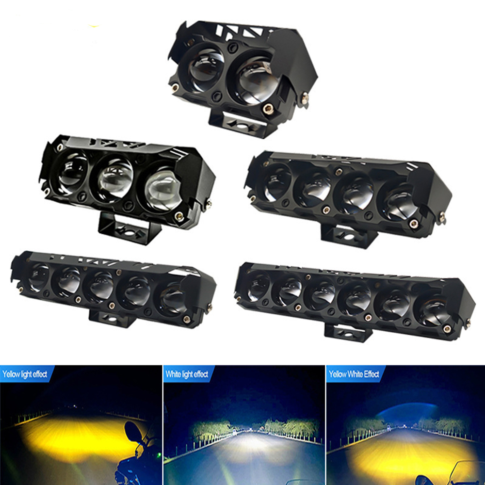 BESTOEMLED BST LED Motorcycle Spotlight Headlamp 2/3/4/5/6 Lens High/Low Beam Floodlight Projector Work Driving Light