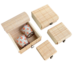 <b>Mini</b> Bamboo Gift <b>Box</b> Handmade Bamboo <b>Storage</b> <b>Box</b> UV Printing Eco-Friendly Modern Packaging for Welcome Gifts Wedding Favors - Product Image 1