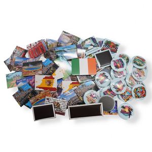 Aimant décoratif pour réfrigérateur en fer blanc 80x53MM, impression offset avec pelliculage brillant, thème tourisme rural - Product Image 1