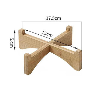 Solid Wood Flower <b>Pot</b> <b>Stand</b> For Indoor Desktop Plant Display Cross Base Simple Style - Product Image 3