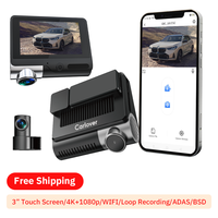 Dashcam Enregistreur Vidéo 4K Double Canal Avant Arrière WiFi GPS IPS Surveillance de Stationnement 24H Vente en Gros Usine OEM ODM 1 An