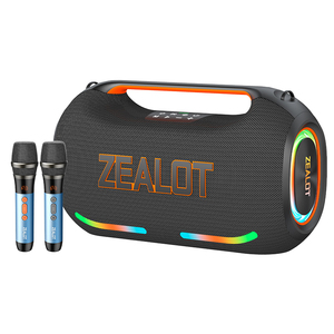 Zealot ZE41(2MIC) Altavoz <span class=keywords><strong>Karaoke</strong></span> de 250W con LED RGB de Alta Potencia, Resistente al Agua IPX-6, Audio de Tres Vías, USB/Aux, Batería Recargable, para Fiestas - Product Image 3