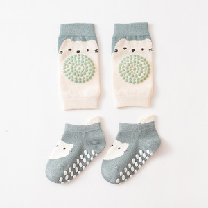 2025 vendita calda ginocchiere e calzini per bambini Set ginocchiere per bambini per gattonare morbida protezione a maglia per bambini e bambini che gattonano - Product Image 2