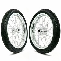 Kit de pneus chromés tout-terrain de 17 pouces, jeu de roues en aluminium CNC pour Surron Light Bee X Talaria MX4 MX5, pièces de moto tout-terrain
