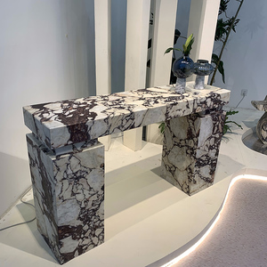 <span class=keywords><strong>Mesa</strong></span> de <span class=keywords><strong>consola</strong></span> de entrada de mármol de piedra Natural de estilo nórdico, muebles para el hogar, <span class=keywords><strong>mesa</strong></span> de <span class=keywords><strong>consola</strong></span> de mármol de Viola Calacatta italiana - Product Image 5
