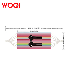 Le <span class=keywords><strong>hamac</strong></span> de camping en coton en toile pliable léger de Bohème, le plus vendu de WOQI, le lit à balançoire simple et double de jardin de jardin - Product Image 3