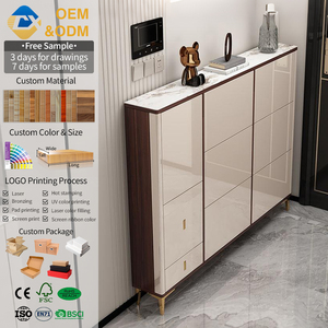 Zapatero Moderno y Delgado, Económico, Ajustable, de Gran Capacidad, de Madera, Ultrafino - Product Image 1