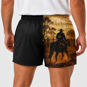 Shorts de style campagnard personnalisés, shorts de football australien avec poches, impression par sublimation - Product Image 1