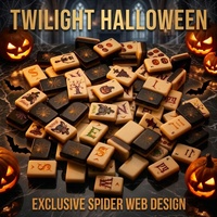 Juego de Mahjong Americano Mini de Edición Limitada para Halloween, Fichas de Acrílico Sólido con Bloques de Color, Venta al por Mayor, Regalo Promocional para Días Festivos
