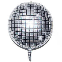 Ballon sphérique gonflable 4D géant en aluminium argenté de 22 pouces pour anniversaire, mariage, fête, Saint-Valentin - Vente en gros
