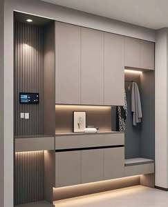 Wooden Panel <b>Shoe</b> Cabinet Modern Design Organizer Storage <b>Shoe</b> <b>Standing</b> <b>Shoes</b> Cabinet for Entrance - Product Image 1