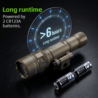 Lampe torche tactique TANK007 GTL2, support rabattable, rechargeable, super lumineuse, lampe de défense personnelle avec IR pour montage Picatinny