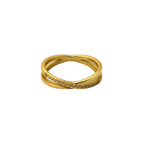 Bague Croix Zircon pour Femme, Design Original, Nouveauté 2025, Accessoire de Mode Tendance pour Usage Quotidien, Vente en Gros