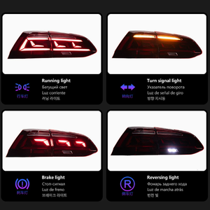 Luz Trasera LED para VW Golf 7, Lente Transparente, Nueva Actualización Retrofit, Luces de Circulación Diurna de 6000K y 6000 Lúmenes, Plug and Play, 2013-2020 - Product Image 3