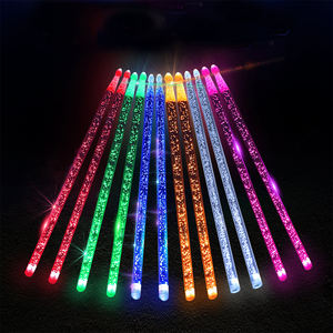 Konix Fuente de la fábrica Burbuja Acrílico <span class=keywords><strong>Rod</strong></span> Vicfirth Drum Sticks Professionnel Electric Flash Light Led Drumsticks - Product Image 2
