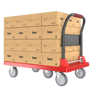 Oem Hoge Belasting Rode Opvouwbare Transportwagen Voor Magazijngereedschap Industrieel Gebruik Met Vierwielig Plastic Staal Metaal - Product Image 3