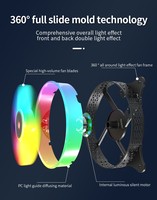 Ventilateurs de refroidissement rgb de haute qualité, 120mm, couleur rvb, LED à changement automatique, roulement de ventilateur magnétique pour pc