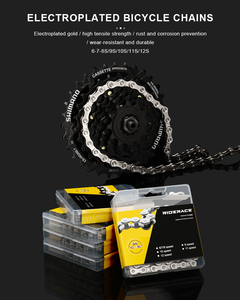 Riderace Fietsketting Met Magische Gesp 116 Schakels 678/<span class=keywords><strong>9</strong></span>/10/11/12 Snelheid Hoge Kwaliteit Ultralichte Fietsketting Fietsaccessoires - Product Image 2