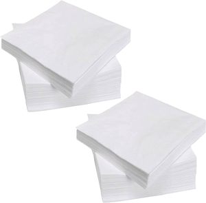 Tovaglioli bianchi per bevande usa e getta 1/4 piegare cocktail tovaglioli di carta per ristorante Hotel Coffeehouse - Product Image 1