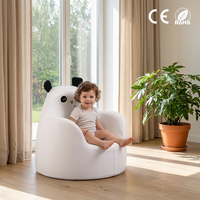 Canapé-lit pour enfants en cuir PU, adorable fauteuil pour tout-petits, mobilier de chambre d'enfant, salon