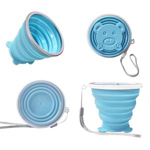 270ml Silicone Collapsible <b>Cup</b> <b>Reusable</b> Travel Mug Lightweight Folding Drinking Container for Hiking Camping Office Daily Use - Product Image 1
