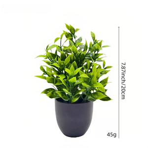 Lot de 4 plantes artificielles d'<span class=keywords><strong>eucalyptus</strong></span> durables Der Rose, petites jardinières bleues, décoration intérieure pour salle de bain et salon - Product Image 3